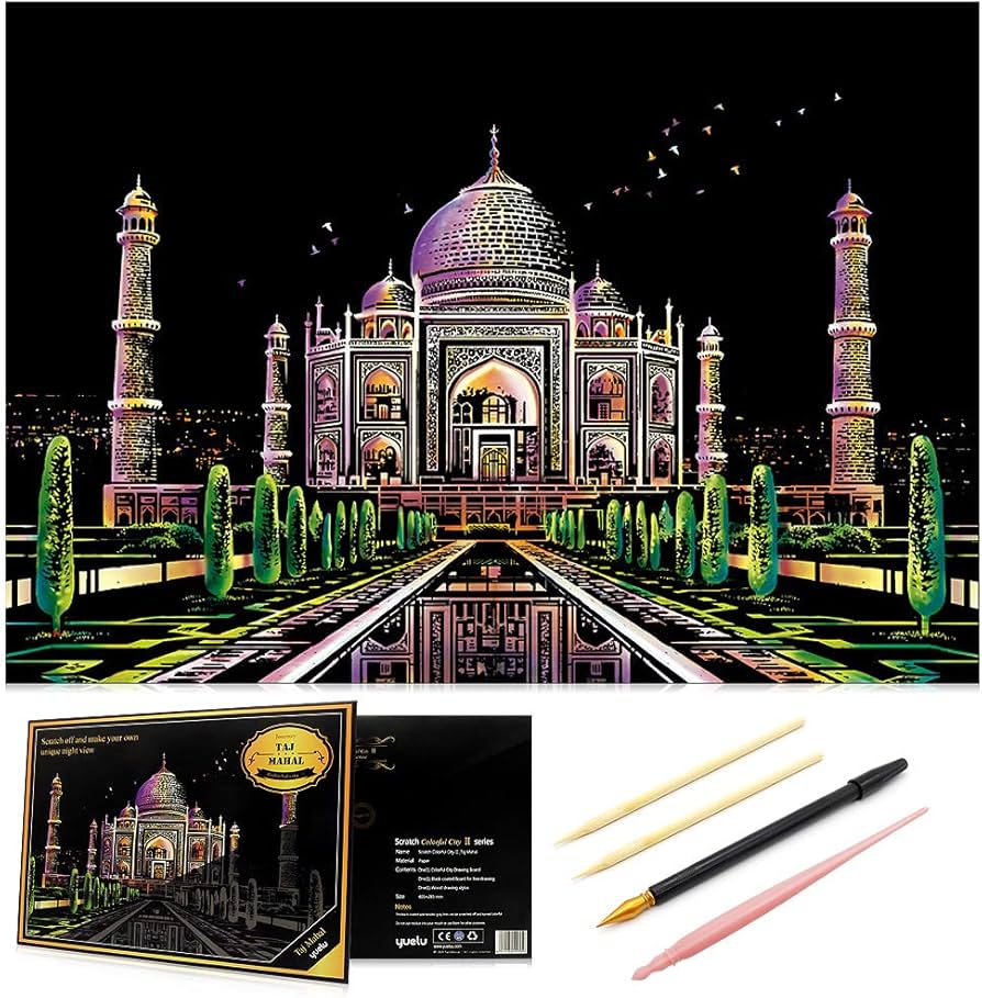 Taj Mahal – Scratch Art