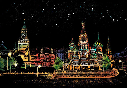 Red Square, Russia - Scratch Art