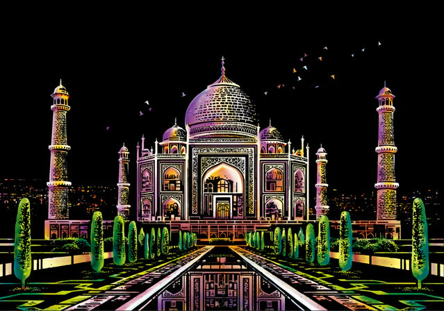 Taj Mahal – Scratch Art